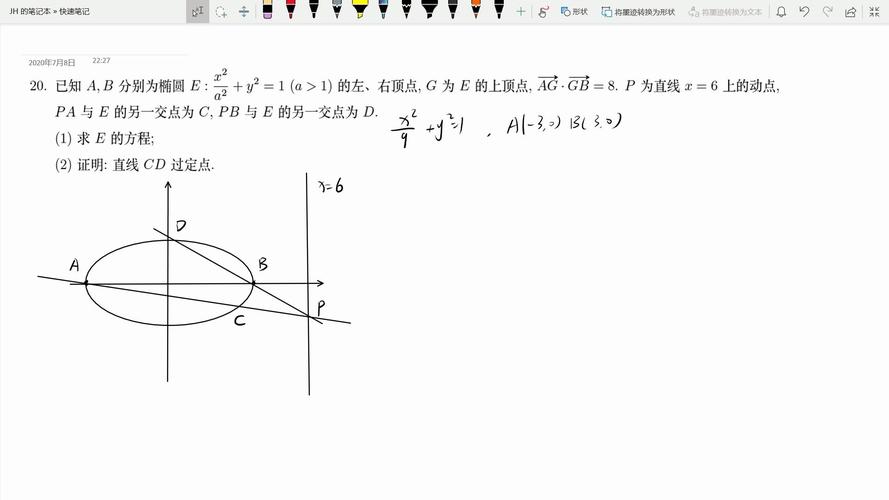 椭圆参数方程中参数的几何意义