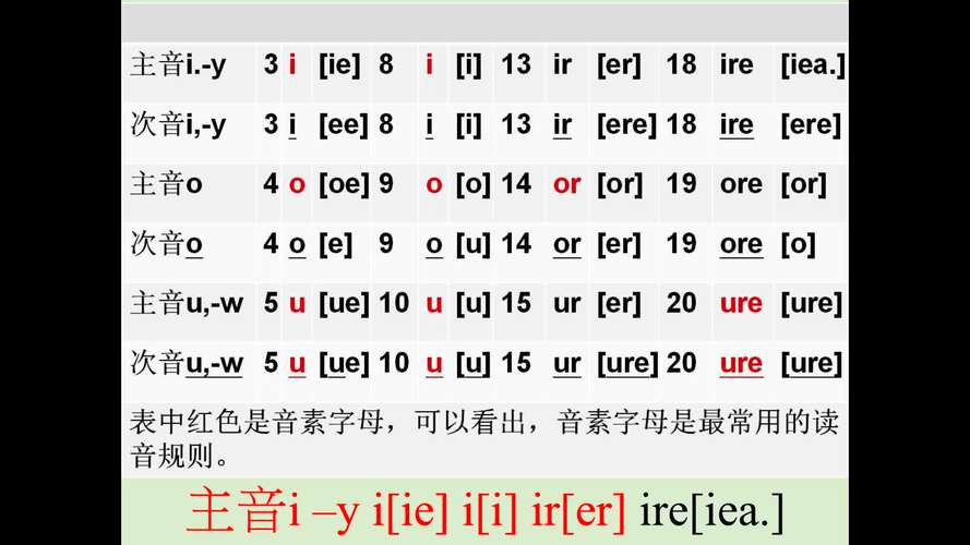 音节有哪些字母