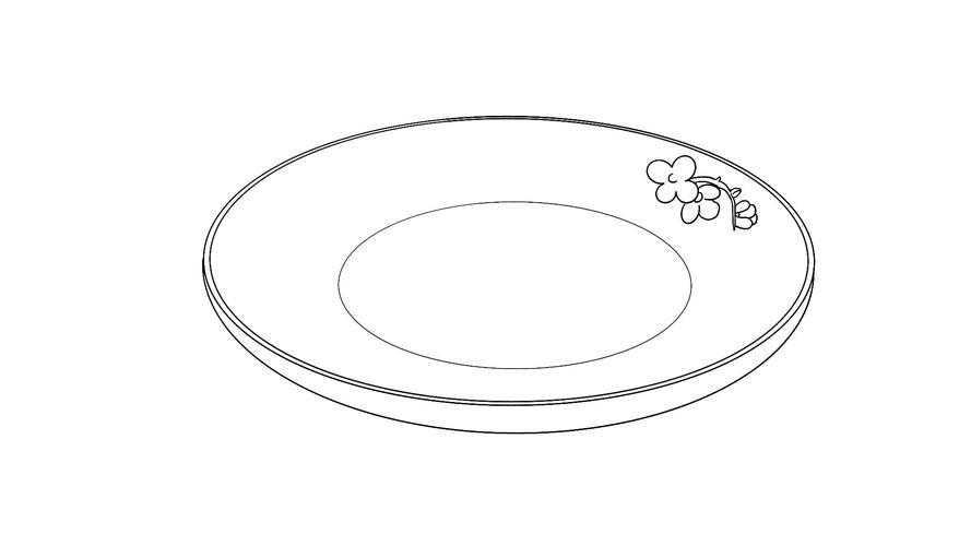 怎样画盘子最简单的图案