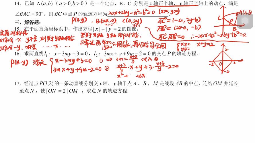 高二数学学哪些内容