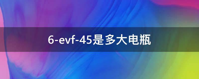 6-evf-45是多大电瓶