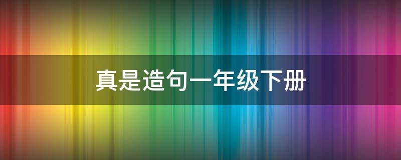 真是造句一年级下册