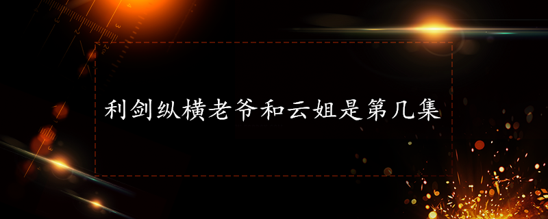 利剑纵横老爷和云姐是第几集