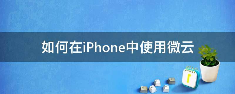 如何在iPhone中使用微云