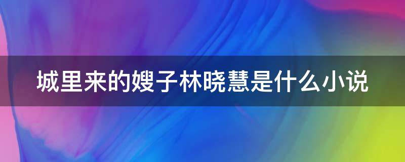 城里来的嫂子林晓慧是什么小说