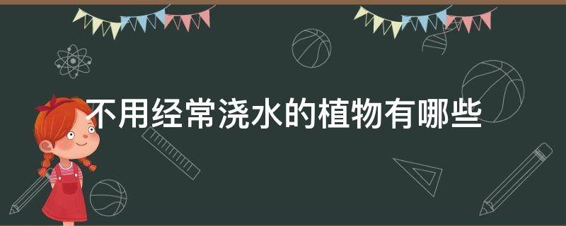 不用经常浇水的植物有哪些