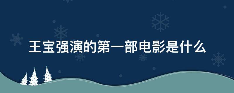 王宝强演的第一部电影是什么