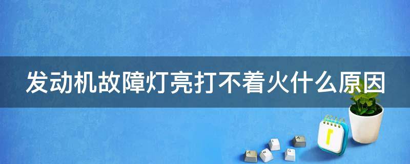 发动机故障灯亮打不着火什么原因