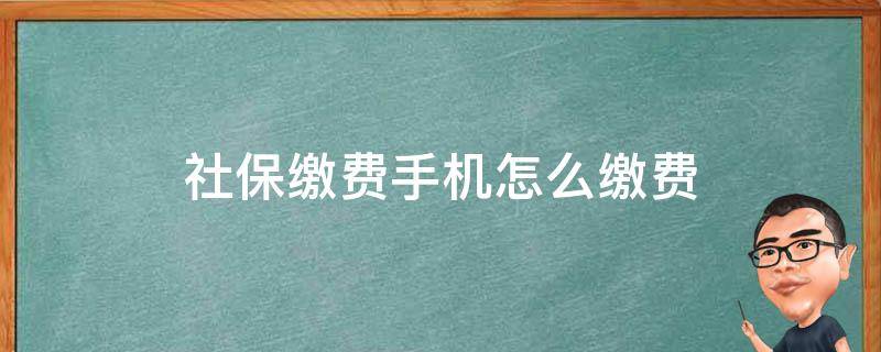 社保缴费手机怎么缴费