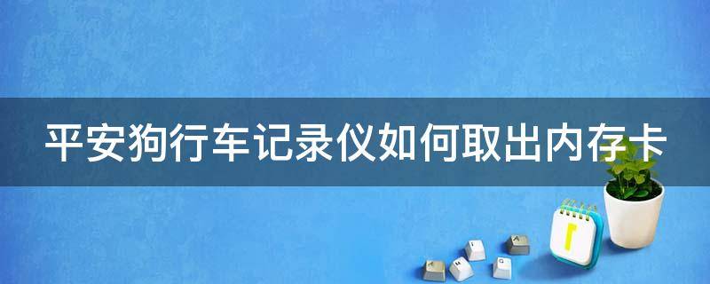 平安狗行车记录仪如何取出内存卡