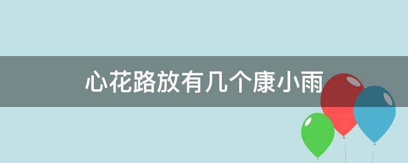 心花路放有几个康小雨