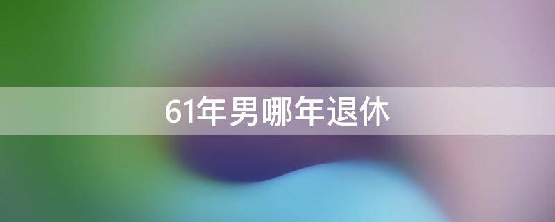 61年男哪年退休