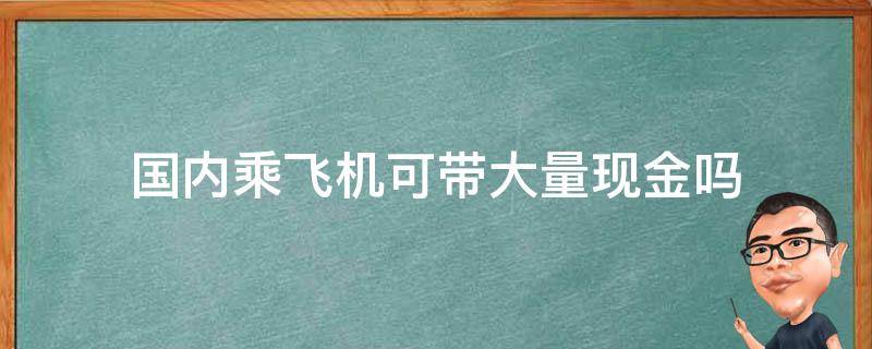 国内乘飞机可带大量现金吗