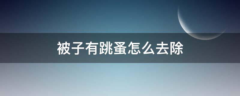 被子有跳蚤怎么去除