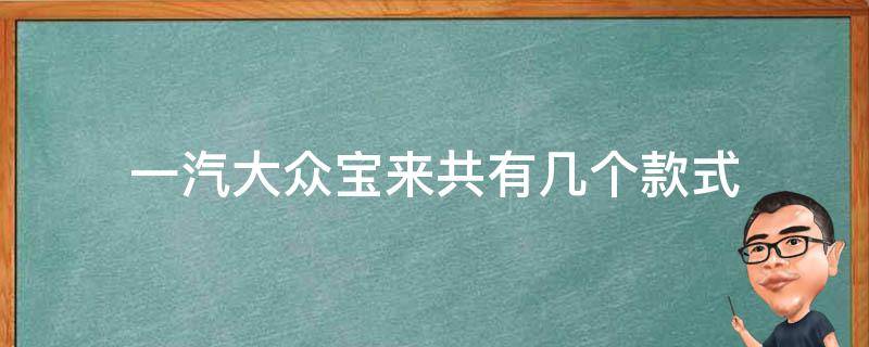 一汽大众宝来共有几个款式