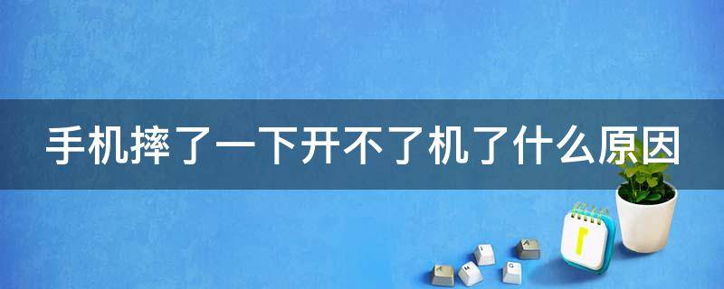 手机摔了一下开不了机了什么原因