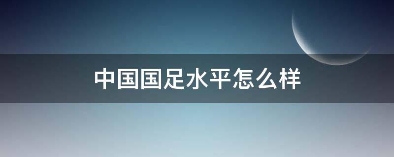 中国国足水平怎么样