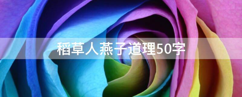 稻草人燕子道理50字