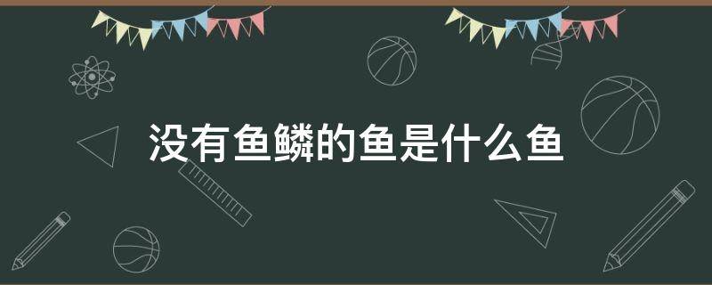 没有鱼鳞的鱼是什么鱼