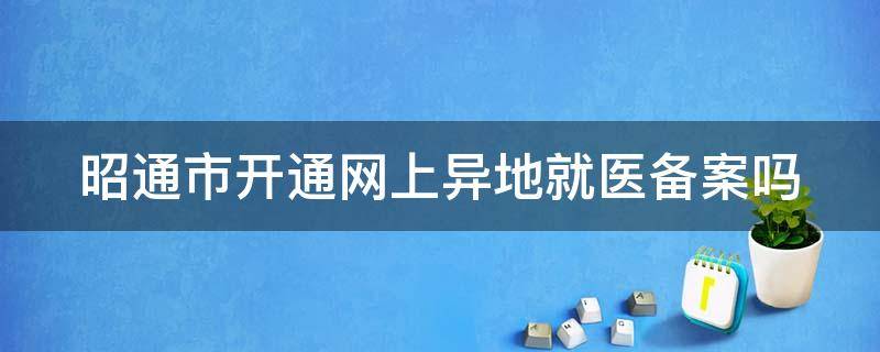 昭通市开通网上异地就医备案吗