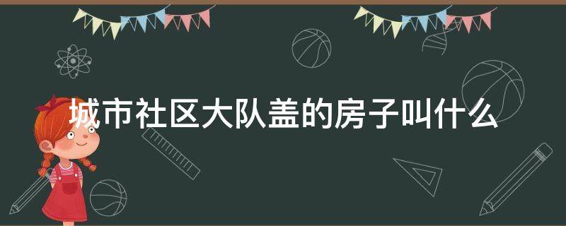 城市社区大队盖的房子叫什么