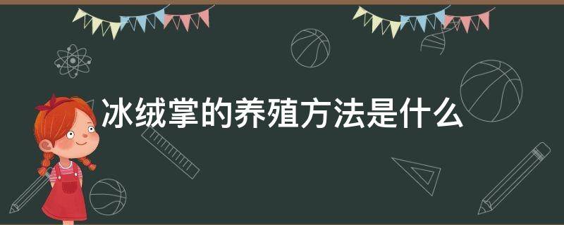 冰绒掌的养殖方法是什么