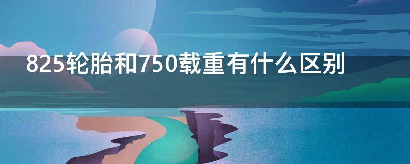 825轮胎和750载重有什么区别