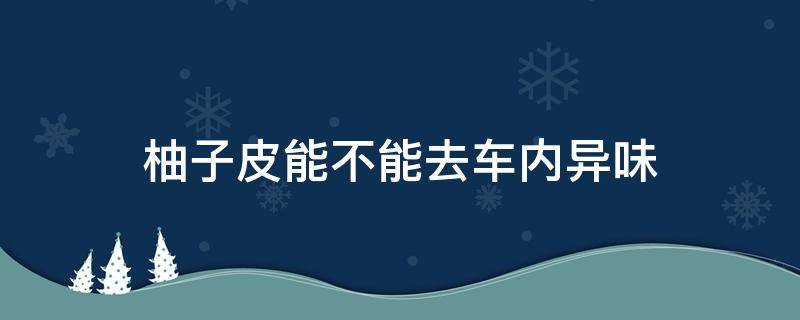 柚子皮能不能去车内异味