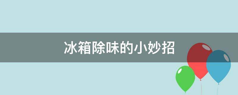 冰箱除味的小妙招