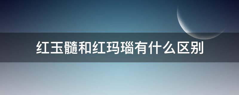 红玉髓和红玛瑙有什么区别