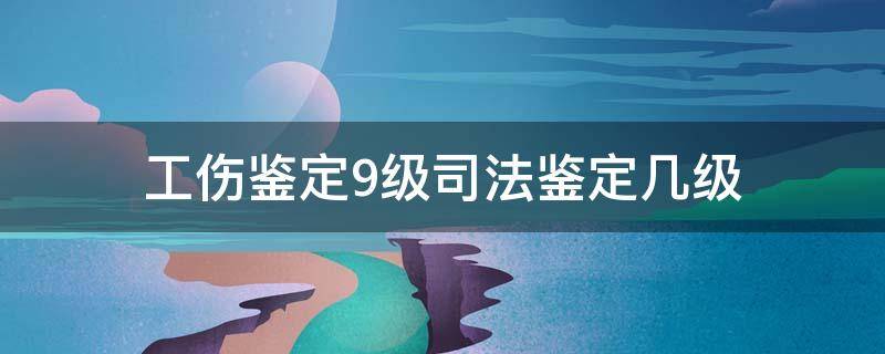 工伤鉴定9级司法鉴定几级