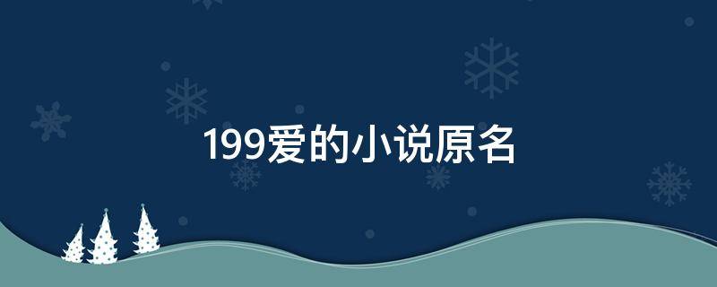 199爱的小说原名