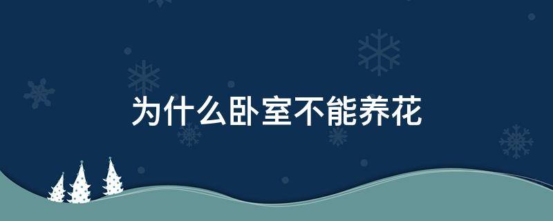 为什么卧室不能养花